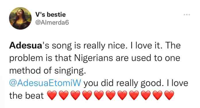 “Music Isn’t For Everyone, Adesua Let This Be The First and Last…” – Nigerians reacts to Adesua Etomi’s Debut Song