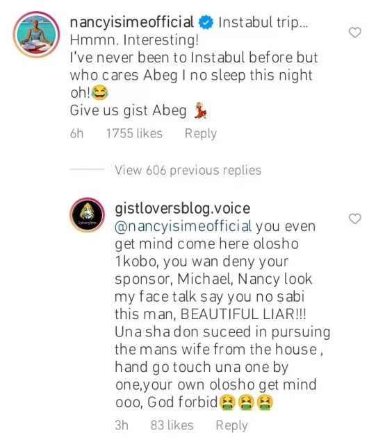 “Auntie you’re a beautiful liar”- Reactions as Nancy Isime denies alleged ‘sugar bobo’ after his photos surfaced