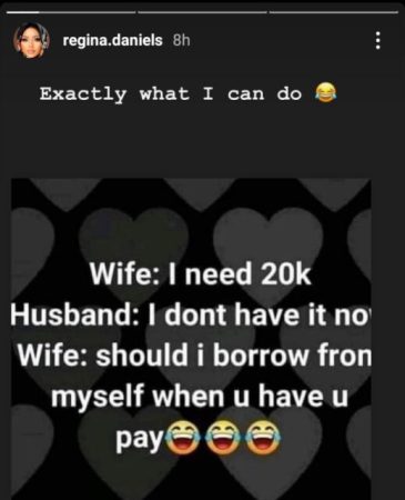 Regina Daniels details What She Does to Her Husband Whenever He Refuses to Give Her Money
