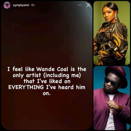“What of Your Husband?, This Is A Slap In AG Baby’s Face” – Fans Express Shock At Simi’s Comment On Wande Coal’s Music