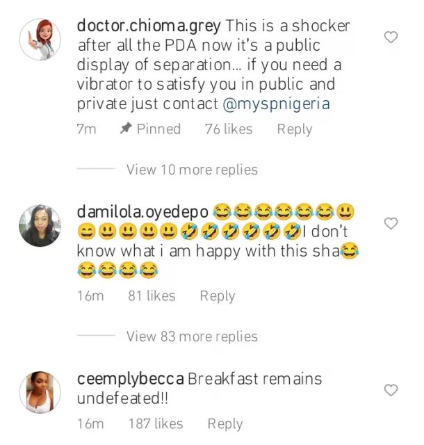“Why she come dey curse gistlover?- Reactions as Breakfast hits Nkechi Blessing Sunday as her relationship with Boyfriend hits the rock
