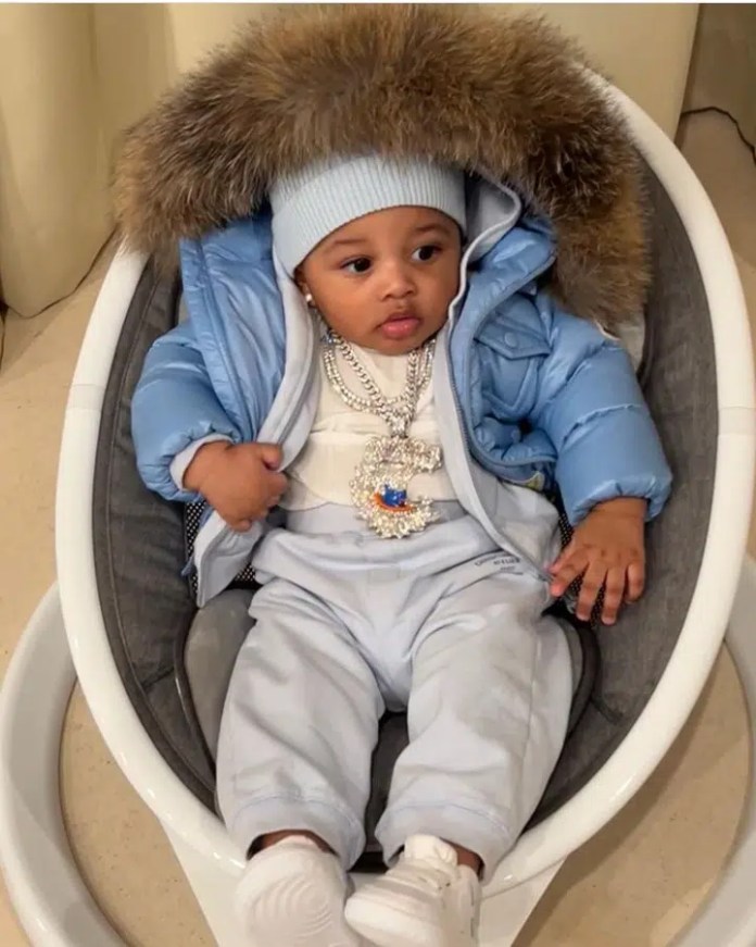 “He so cute, looks a lot like Kulture”- Reactions as Cardi B and Offset shows off son’s face, reveals his ‘weird’ name [Photos]