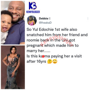 Lady accuses May Edochie of Snatching Yul Edochie from her Roommate in the university, claims karma is paying her back