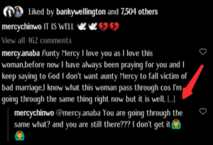 “And you are still there?” – Mercy Chinwo slams lady who said she’s going through what late Osinachi suffered in her marriage