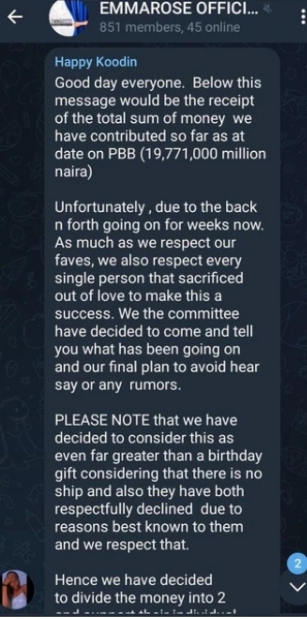 “There is no more ship”- BBNaija’s Emmanuel and Liquorose decline 19 million naira contribution from shippers