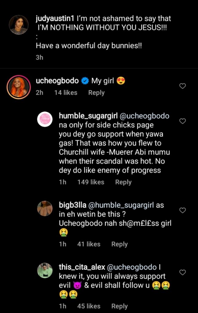 Fans Accuse Uche Ogbodo Of Taking Sides With Yul Edochie’s 2nd Wife Judy, Following First Wife’s Outburst