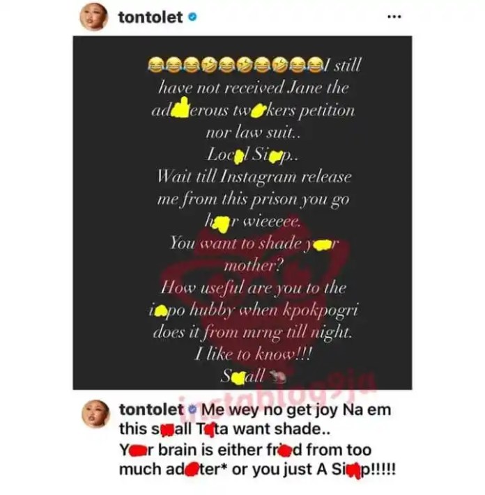 Tonto Dikeh and Jane Mena Continues Their Drama, Rips Each Other To Pieces over a Subtle Shade