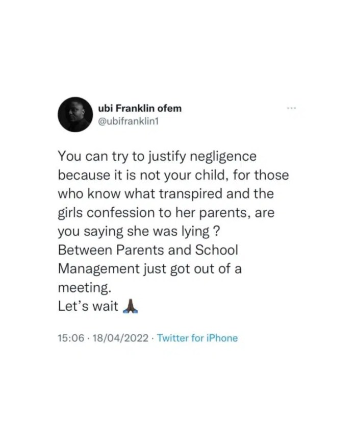 Ubi Franklin shares new details, reveals how the boys confessed of drugging the girl but Chrisland schools is trying to play down the confession