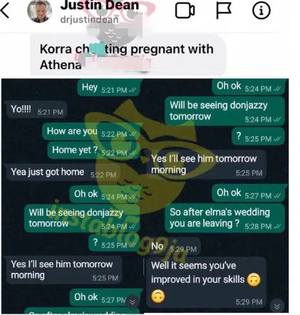 Korra Obidi’s husband, Justin Dean shares evidence after accusing wife of affair while pregnant with Athena