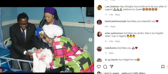 Nigerians shower praises on Queen Naomi as she storms the hospital to care for the less privileged