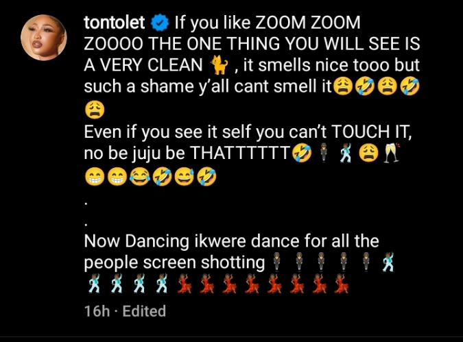 ‘If You Like Zoom It, You Can’t Touch It’ – Tonto Dikeh Speaks On showing off her panties at a park [Video]