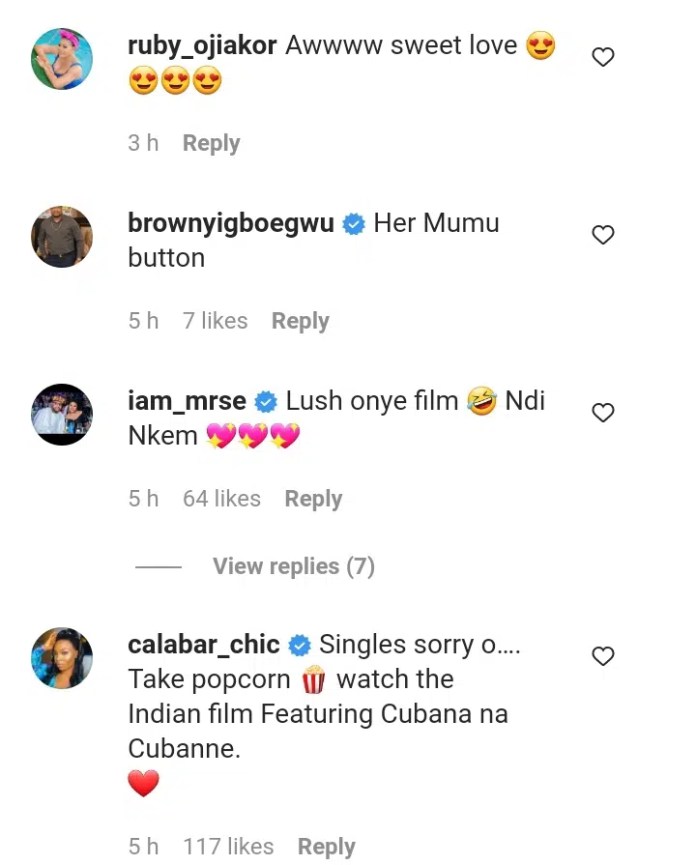 ‘Her Mumu Mumu Button’– Reactions as Obi Cubana’s Wife Shares Loved up Photos