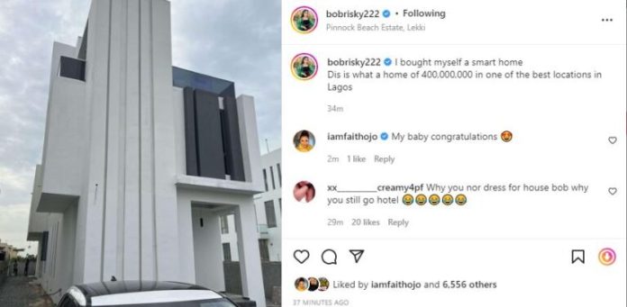 “N400 million no beans” – Bobrisky brags as he’s finally ready to unveil his multi-million naira mansion in Lagos