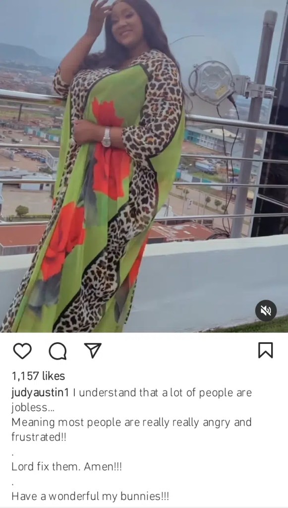 “Alot of people are jobless hence the anger and frustration on me” -Yul Edochie’s second wife, Judy Austin prays for her h@ters