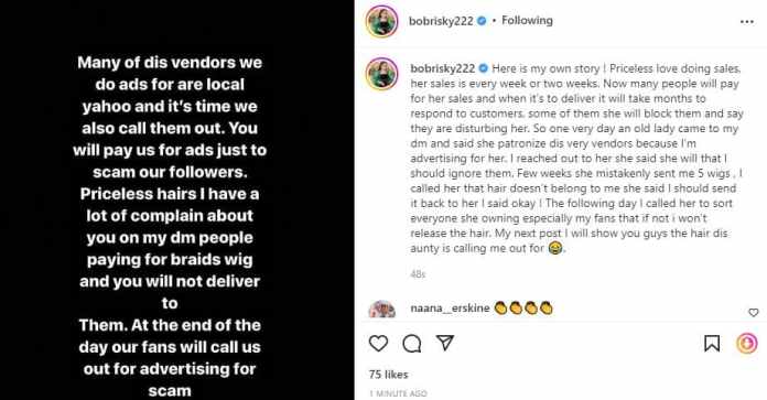 “Many of you vendors are local yahoo”-Bobrisky ‘tells his truth’ after being accused of theft, unpaid debt [Details]