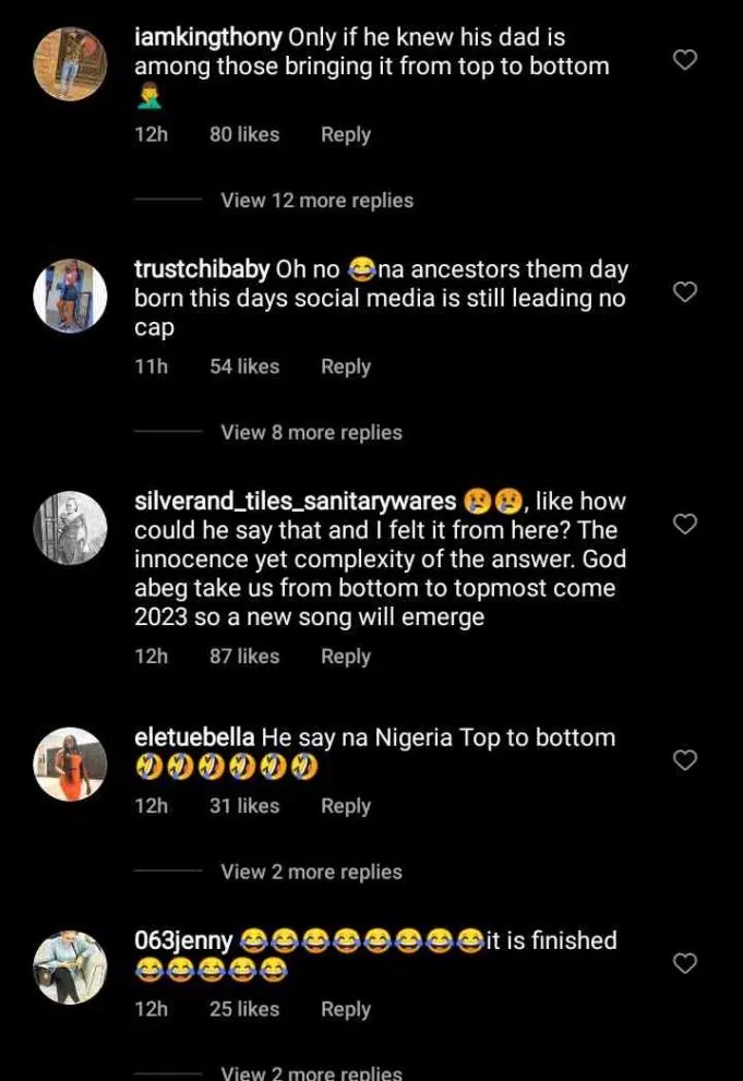 “His father is among those causing it” – Reactions as Regina Daniels describes Nigeria as a ‘top to bottom’ country to Son Munir [Video]