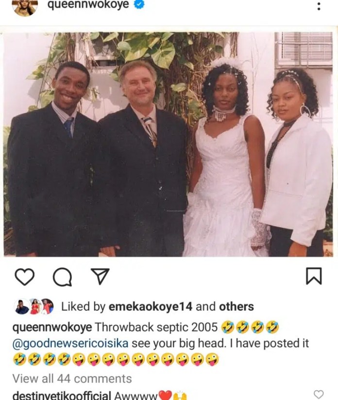 ‘So you Have a White Husband Also’– reactions as photos of Queen Nwokoye’s on a Wedding Gown surfaced online