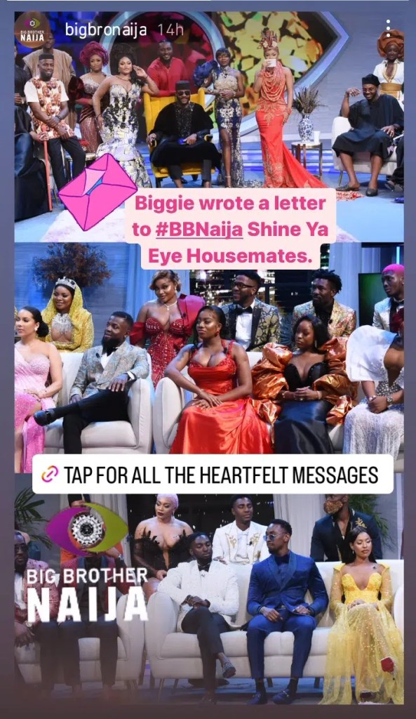 BBNaija : “You both gave us beautiful memories with your amazing ship”- Biggie pens emotional letter to Liquorose and Emmanuel