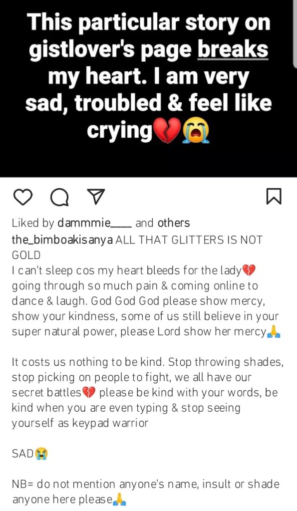“Make all of una just open up”- Bimbo Akisanya says her heart bleeds for Halima Abubakar over what a pastor reportedly did to her