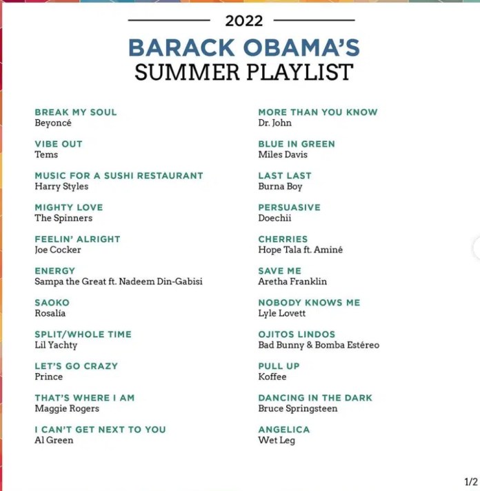Wizkid And Davido ‘Missing’ As BurnaBoy, Tems And Others Make Obama’s 2022 Summer Playlist