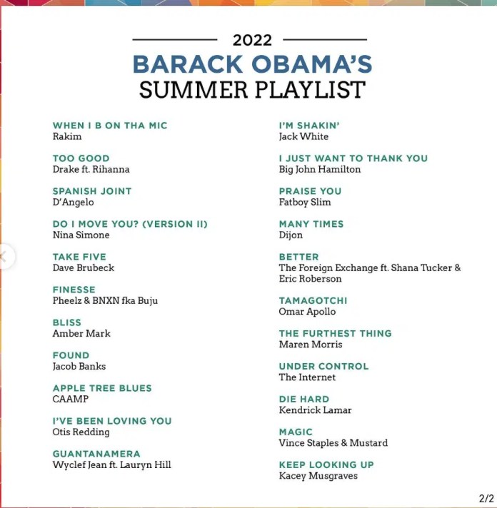 Wizkid And Davido ‘Missing’ As BurnaBoy, Tems And Others Make Obama’s 2022 Summer Playlist