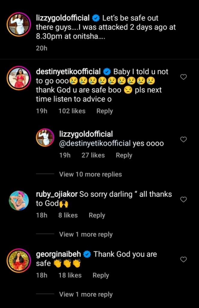 “Next time listen to advice”-Destiny Etiko ‘Faults’ Lizzy Gold After She Was Attack By Armed Robbers