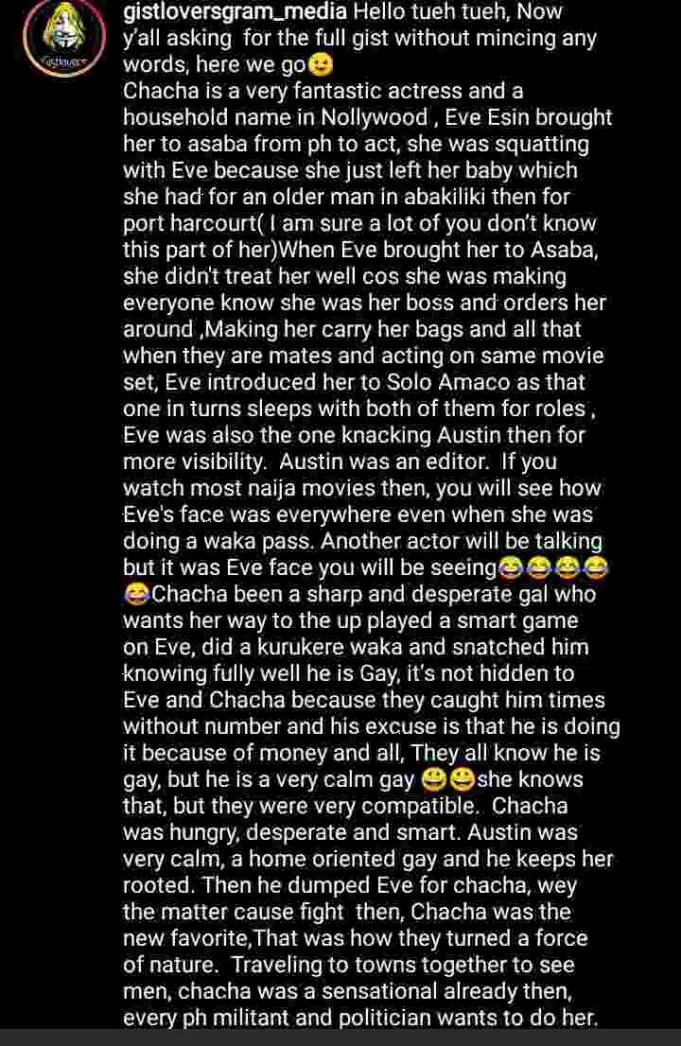 How Chacha Eke Got Married To Austin Faani after Snatching Him from Eve Esin despite Knowing He’s Gay