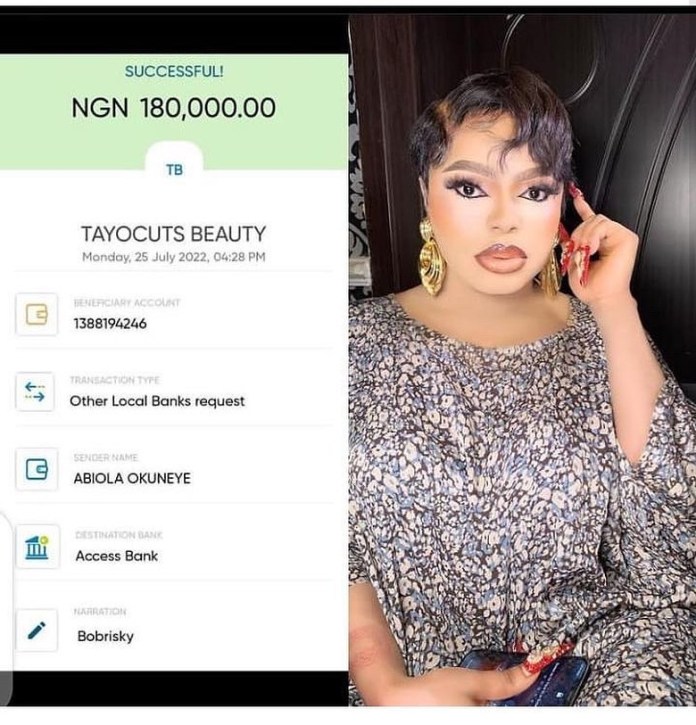 Bobrisky stirs drama as he mocks his haters, flaunts his expensive wig