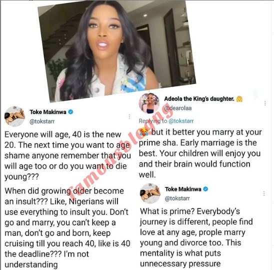 ‘The next time you want to age shame anyone remember that you will age too’ Toke Makinwa slams age-shamers