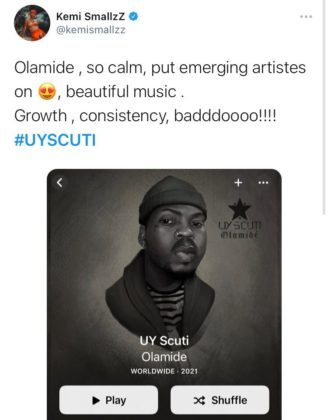 Don Jazzy, Timi Dakolo, Do2dtun, and Others React to Olamide's 'UY Scuti'