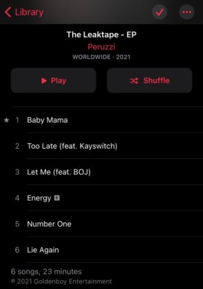 Here's Why Fans Are Confused by The Release of Peruzzi's New EP 'The Leaktape'