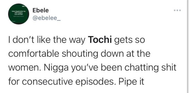 BBNaija Reunion: Tochi Gets Confrontational With His Former Housemates