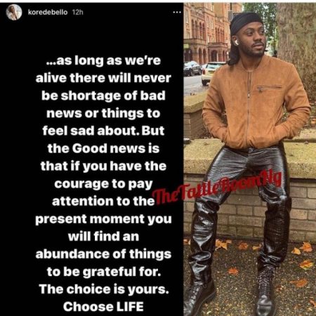 As Long as We Are Alive, There’ll Always Be Good News– Korede Bello Advises