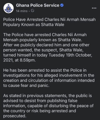 Shatta Wale Arrest 