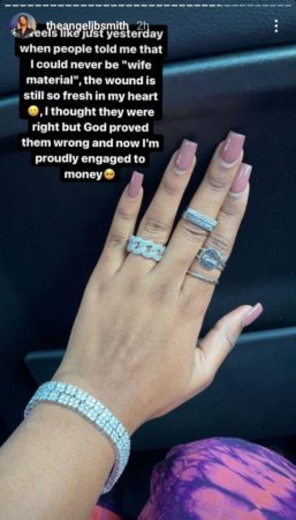 BBN Angel Flaunts Engagement Ring, Shows Off Her Lover