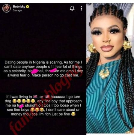 If I Was in the US or UK I Would Have Turned Into a Dog and Fvck Every Fine Boy – Bobrisky Says