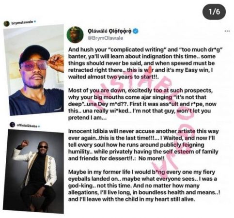 Brymo Declares War All Those Criticizing Him For Calling Out 2Face Idibia