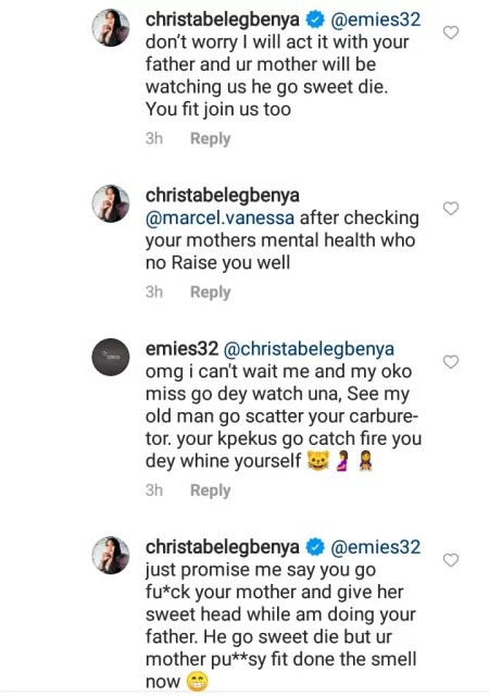 I’ll Sleep With Your Father While Your Mother Is Watching –Christabel Egbenya Fights Dirty with Troll on IG