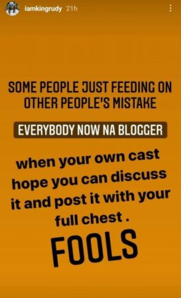 When Your Own Cast Hope You Can Discuss It – Rudeboy Blast Those Dragging Tiwa Savage over $3xtape