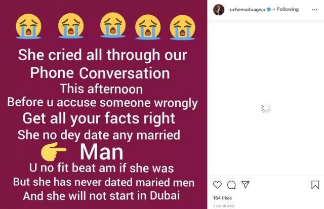 Uche Maduagwu Reveals Maria’s Reaction When he Contacted Her
