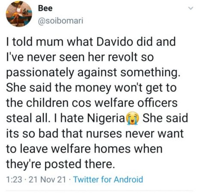 “The Money Won’t Get to the Children” Nigerians Express Concern over Davido N250M Donation to Orphanages