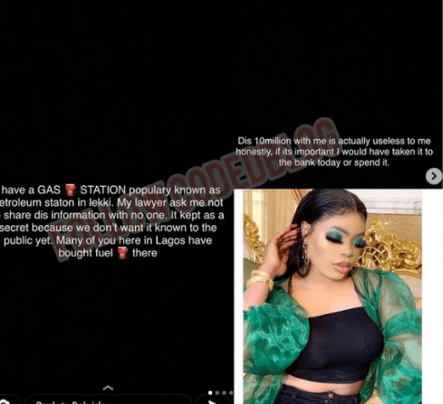 Bobrisky Discloses He Has a Gas Station In Addition to the Hotel He Purchased Recently