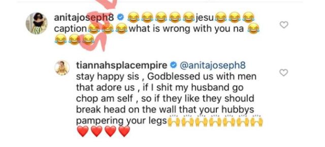 “If I Shit My Husband Go Chop Am” – Toyin Lawani Reacts To Video of Anita Joseph’s Husband PDA