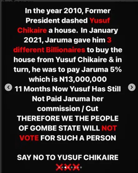 Jaruma Calls Out Gombe Gubernatorial Aspirant Yusuf Chikaire over Alleged N13,000,000 Debt