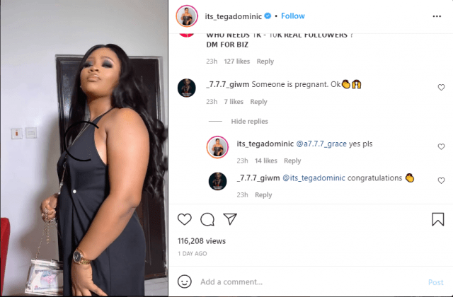 BBN Tega Confirms Pregnancy Rumours She Shares New Video