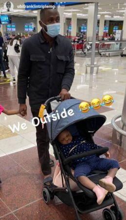 “We Will Be Obsessed Forever”- Ubi Franklin Taunts Sandra Iheuwa After Called Him Out, Shares More Photos With Daughter