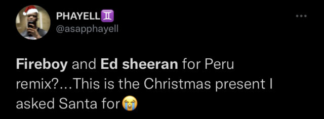 “Christmas Came Early” - Reactions Trail News of Fireboy and Ed Sheeran Collab
