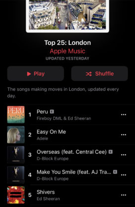 Fireboy Peru Remix Apple music London