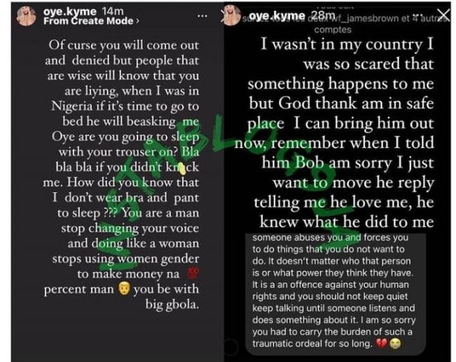 Oye Kyme Accuses Bobrisky Of Knacking Her Every mid Night While Working As His PA