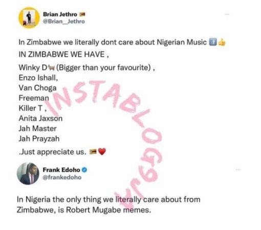 Premium Clapback: Frank Edoho Slams Zimbabwean Twitter User Who Berated Nigerian Artists